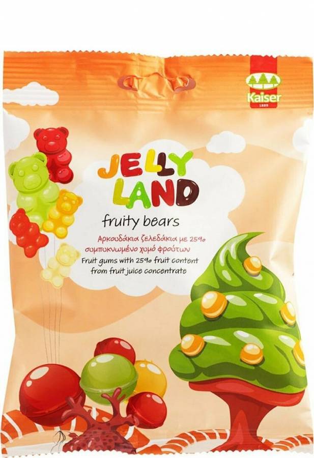 Kaiser Jelly Land Αρκουδάκια Ζελεδάκια με Χυμό Φρούτων 100 g