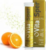 Vitasper Cold & Flu με Γεύση Πορτοκάλι 20 αναβράζοντα δισκία